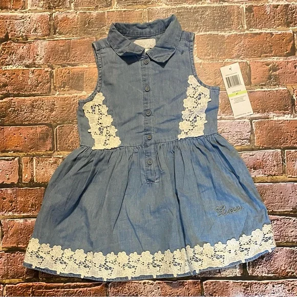 Guess Dresses Nwt Guess Kids Denim Dress Sz 4t Poshmark